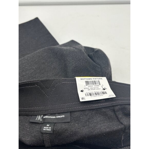INC International Concepts High Rise Straight Ponte Pants, Dark Heather Gray, M - Picture 9 of 14